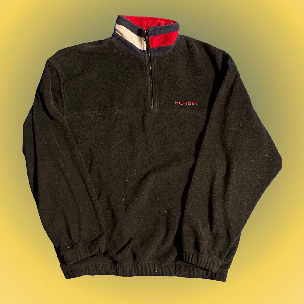 Vintage 90s black Tommy Hilfiger quarter zip